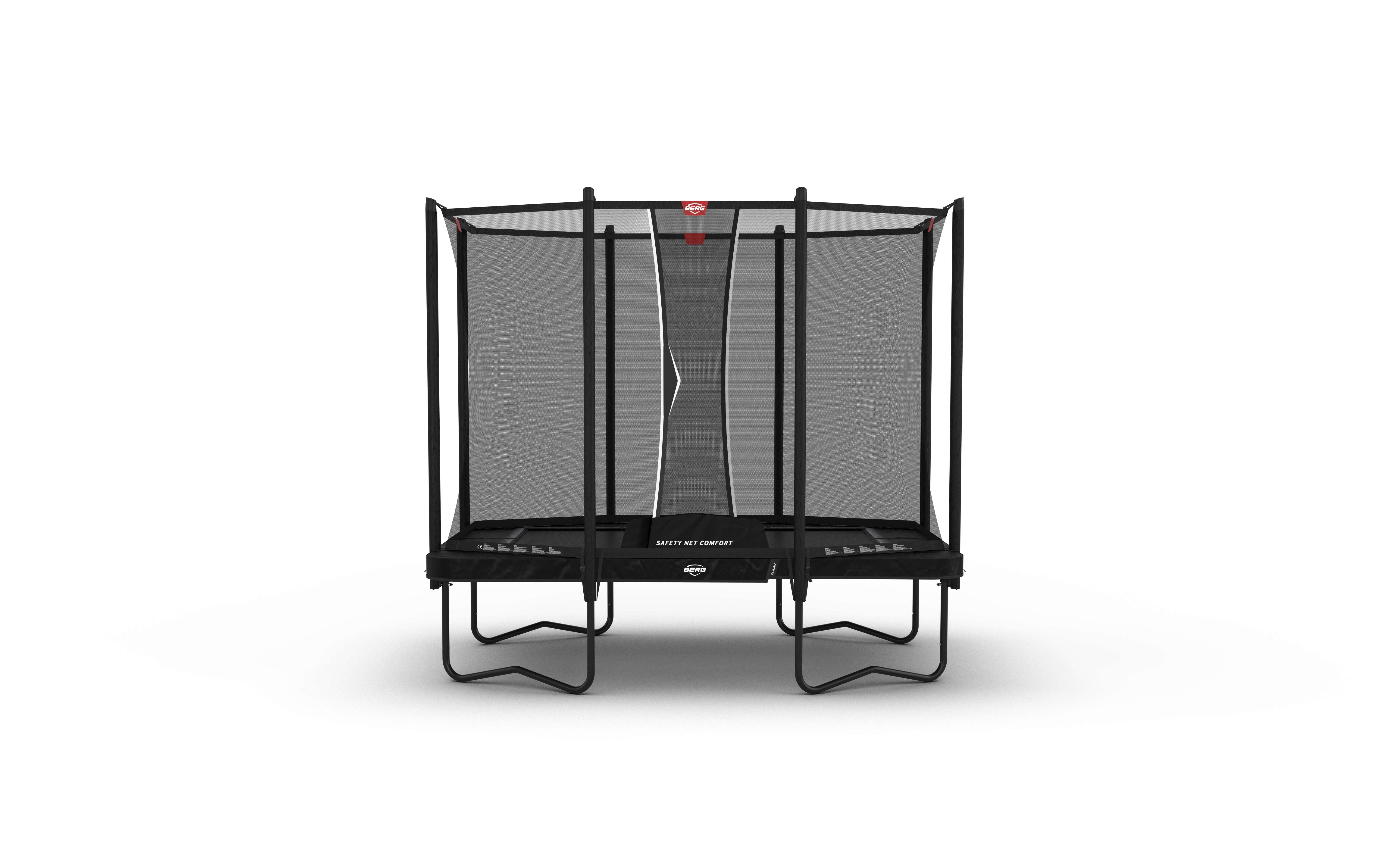BERG Ultim Favorit Regular 280 Black — Rectangular trampoline with safety net